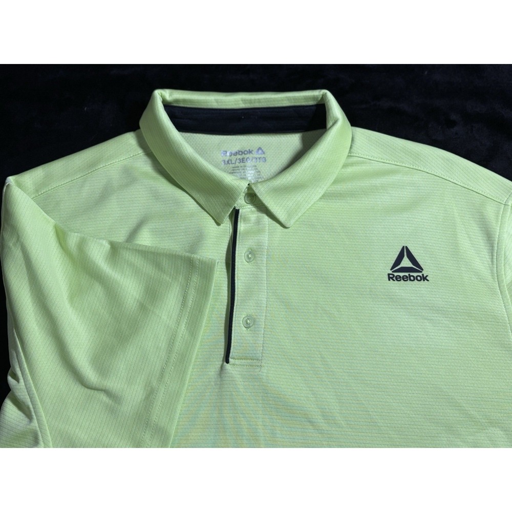 Reebok Neon Yellow Polo Shirt Size Mens 3XL - Picture 2 of 6